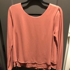 Rust pink blouse